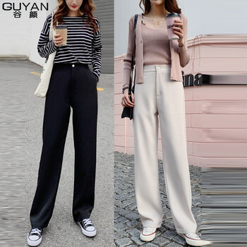 谷顏（GUYAN） 高腰  女 長褲 休閑褲