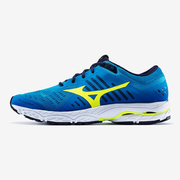 美津濃（MIZUNO）跑步鞋海藍(lán)/藏青/熒光黃 