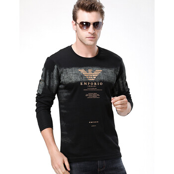 MANG2000ING 長(cháng)袖 男士T恤 BF110-C218黑色 