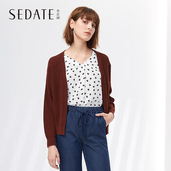 水云間（SEDATE）  長袖 女 短外套 拼接，開衩，貼布