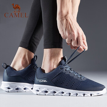 駱駝（CAMEL）跑步鞋藍色    男款A912600035 36