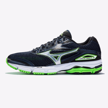 美津濃（MIZUNO）跑步鞋藏青/銀/熒光綠 42
