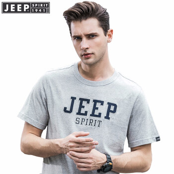 吉普（JEEP） 短袖 男士T恤 02-灰色 