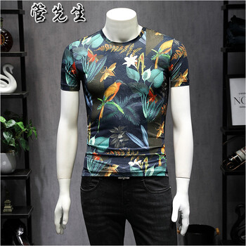 閃爆（SHANBAO） 短袖 男士T恤 19535 5XL，M，加大
