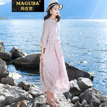 瑪古芭（MAGUBA） 純色 多口袋 連衣裙