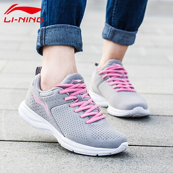 李寧（LI-NING）跑步鞋凝雪灰/香薰粉 35，37.5，36，37，38，39，40，35.5