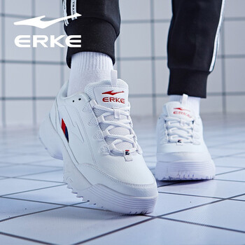 鴻星爾克（ERKE）跑步鞋正白 35，36，37，38，39，40