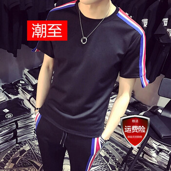 潮至（CHAOZHI） 短袖 男士T恤 TZ07黑色 