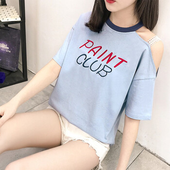 ZALO 3D，刺繡，立體裁剪 短袖 T恤 女 圓領(lǐng)