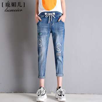 個(gè)性破洞牛仔褲，打造復(fù)古女神范