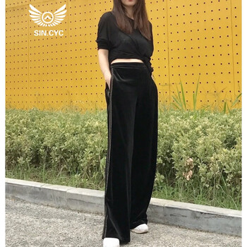 SIN.CYC 中腰 直筒褲 女 長褲 休閑褲