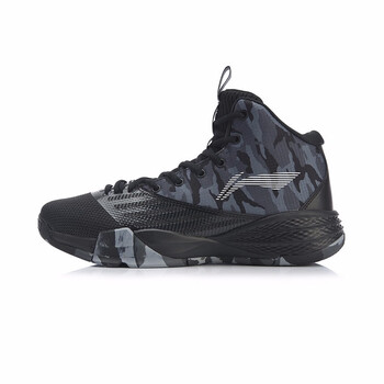 李寧（LI-NING）籃球鞋標(biāo)準(zhǔn)黑/深鐵灰/巖石灰 