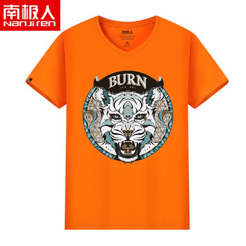 南極人（Nanjiren） 短袖 男士T恤 橙/白虎 