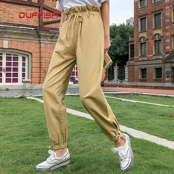 朵芙伊莎（Dufflsa） 高腰 哈倫褲 女 九分褲 休閑褲