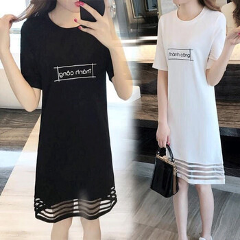 其他品牌 刺繡，拼接，蕾絲 短袖 T恤 女 圓領(lǐng)