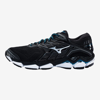 美津濃（MIZUNO）跑步鞋黑/銀/海藍(lán) 