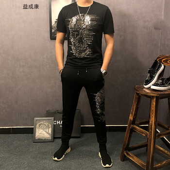 Boy Bees 短袖 男士T恤 銀-半邊骷髏套裝 
