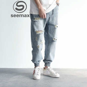 SEEMAX 哈倫褲 青春休閑 男士牛仔褲