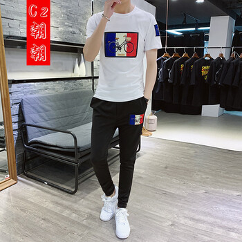 C2潮朝(C2 chao chao) 短袖 男士T恤 T61白色 