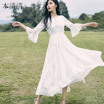 袖雪紡裙，微胖女神的好幫手