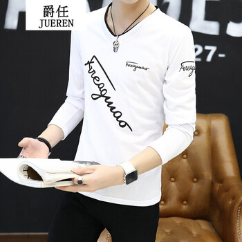 騎士普?。≒utino Rider） 長袖 男士T恤 白色 S，XL，L，XXL，M