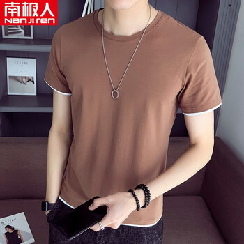 南極人（Nanjiren） 短袖 男士T恤 焦糖 