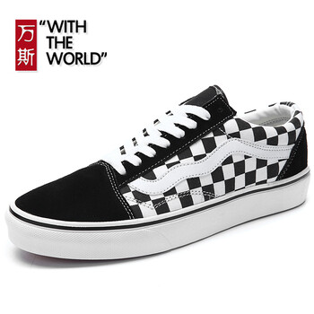 VANSOSO男士低 108黑白格 37