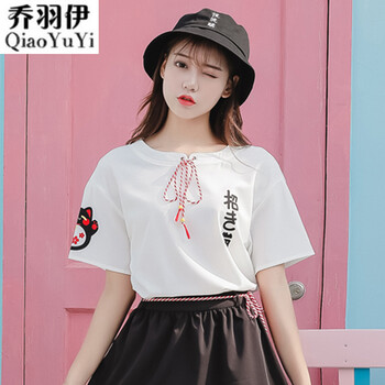 喬羽伊（Qiaoyuyi） 豎條紋，條紋，橫條紋 繡花，荷葉邊，拼接，抽褶，印花 連衣裙