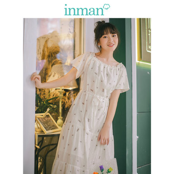 茵曼（INMAN） 創(chuàng)意趣味 印花 連衣裙