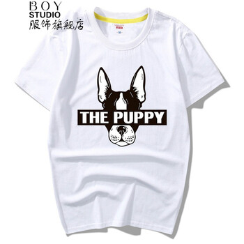 BOY&STUDIO 短袖 男士T恤 白色 THE小狗 