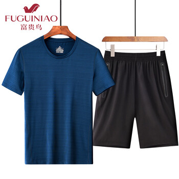 富貴鳥(niǎo)（FUGUNIAO） 短袖 男士T恤 寶藍色 