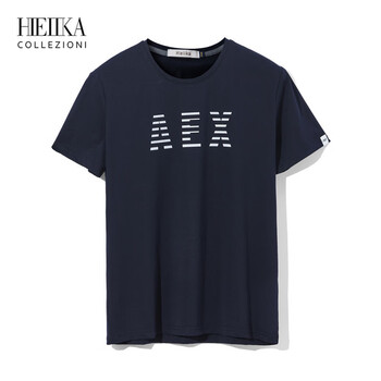 海一家（Hieiika） 短袖 男士T恤 藏青花紋V1 