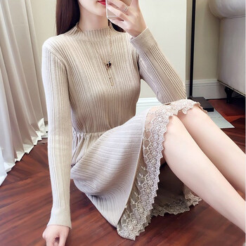 其他品牌 純色 蕾絲 連衣裙