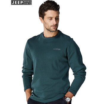 吉普（JEEP） 長袖 男士T恤 綠色 XL，L，XXXL，XXL，M