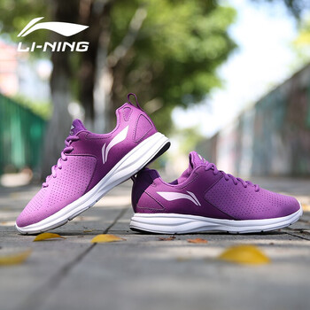 李寧（LI-NING）跑步鞋054-5風(fēng)信紫/亮葡紫/淺藤紫 38