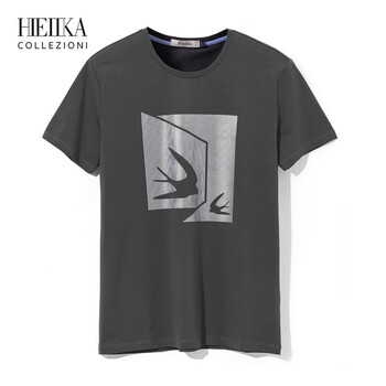 海一家（Hieiika） 短袖 男士T恤 深灰花紋H3 