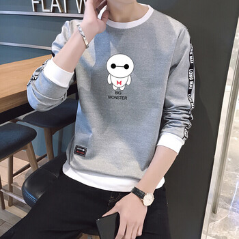 范加爾（FANJIAER） 長袖 男士T恤 灰色 XL，L，M，XXXL，加大，XXL
