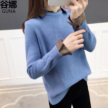 格子襯衫毛衣