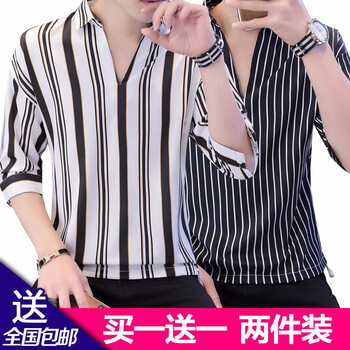 樂希源 七分袖 男士T恤 C02白+C03黑 
