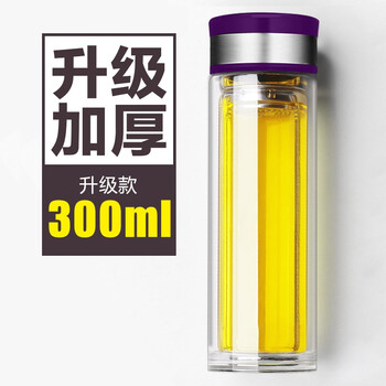 精美雙層玻璃杯，喝水更方便