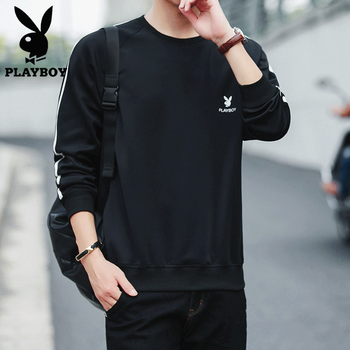 花花公子（PLAYBOY ESTABLISHED 1953） 長袖 男士T恤 20172黑色 