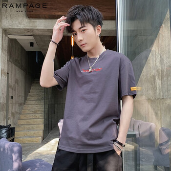 RAMPAGE 五分袖 男士T恤 9168/深灰 