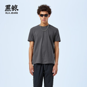 黑鯨（HLAJEANS） 短袖 男士T恤 深棕02 