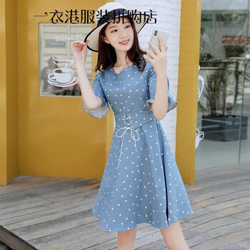 時(shí)尚女士長(zhǎng)袖連衣裙，優(yōu)雅又減齡