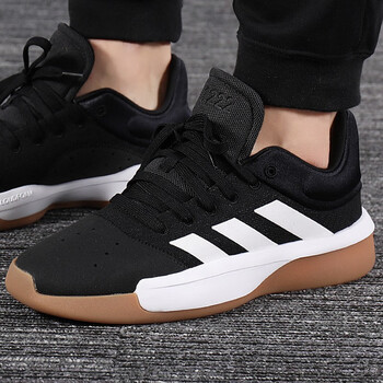 阿迪達斯（Adidas）籃球鞋CG7097/黑色/白色/棕色  