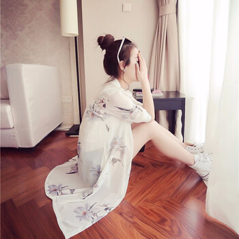朋昊 V領(lǐng) 七分袖 女 短外套 水洗