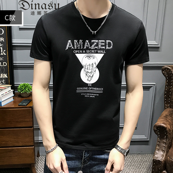 迪娜蘇（Dinasu） 短袖 男士T恤 黑色13 