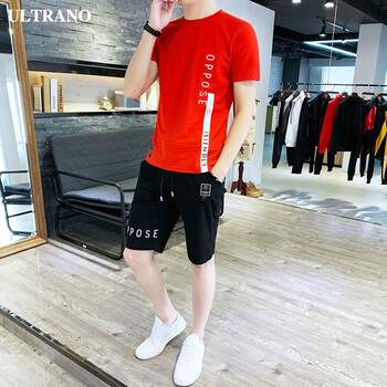 ULTRANO 短袖 男士T恤 紅色 