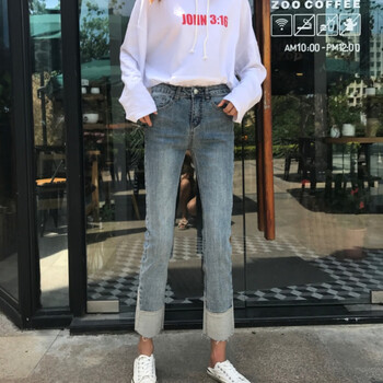 高腰牛仔褲，微胖美眉的好幫手！