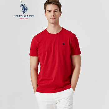 U.S. POLO ASSN. 短袖 男士T恤 紅色 